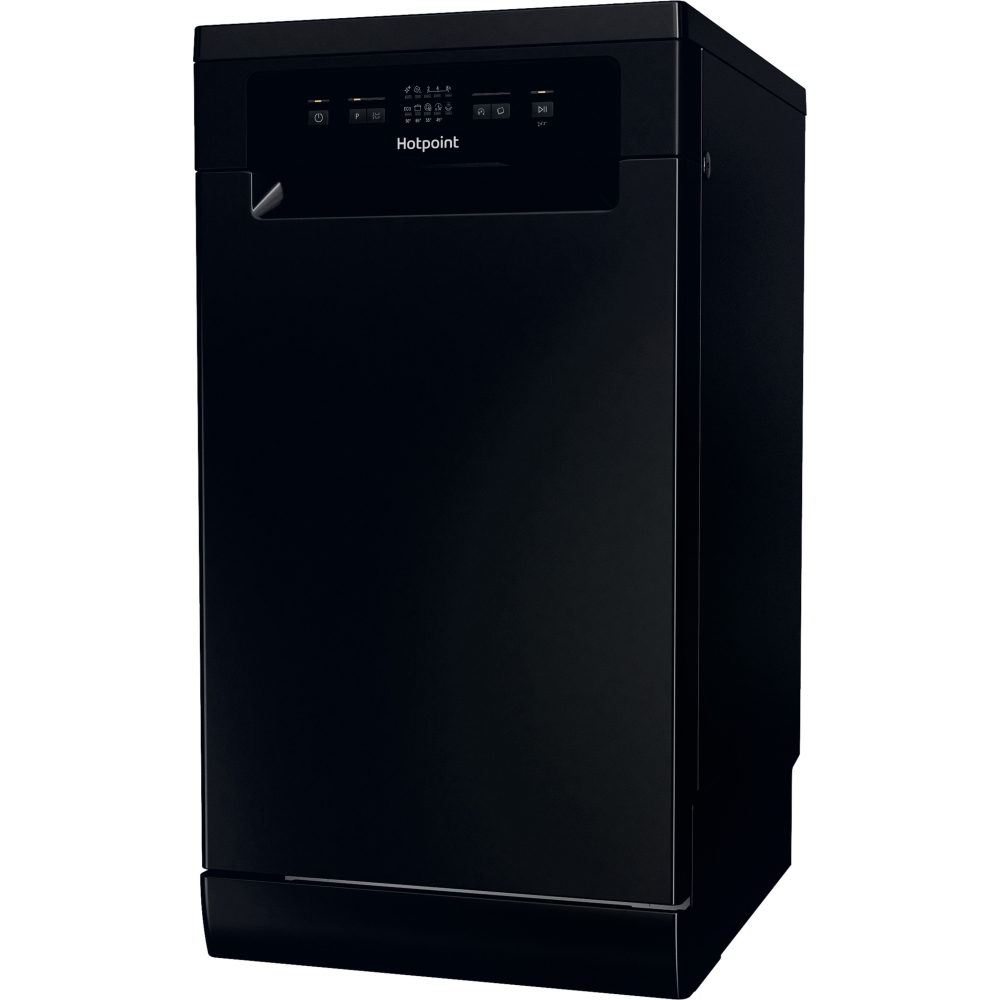 Hotpoint HP2FE10CS90BUK Slimline Dishwasher, 10 Place Settings, Black, E Rated