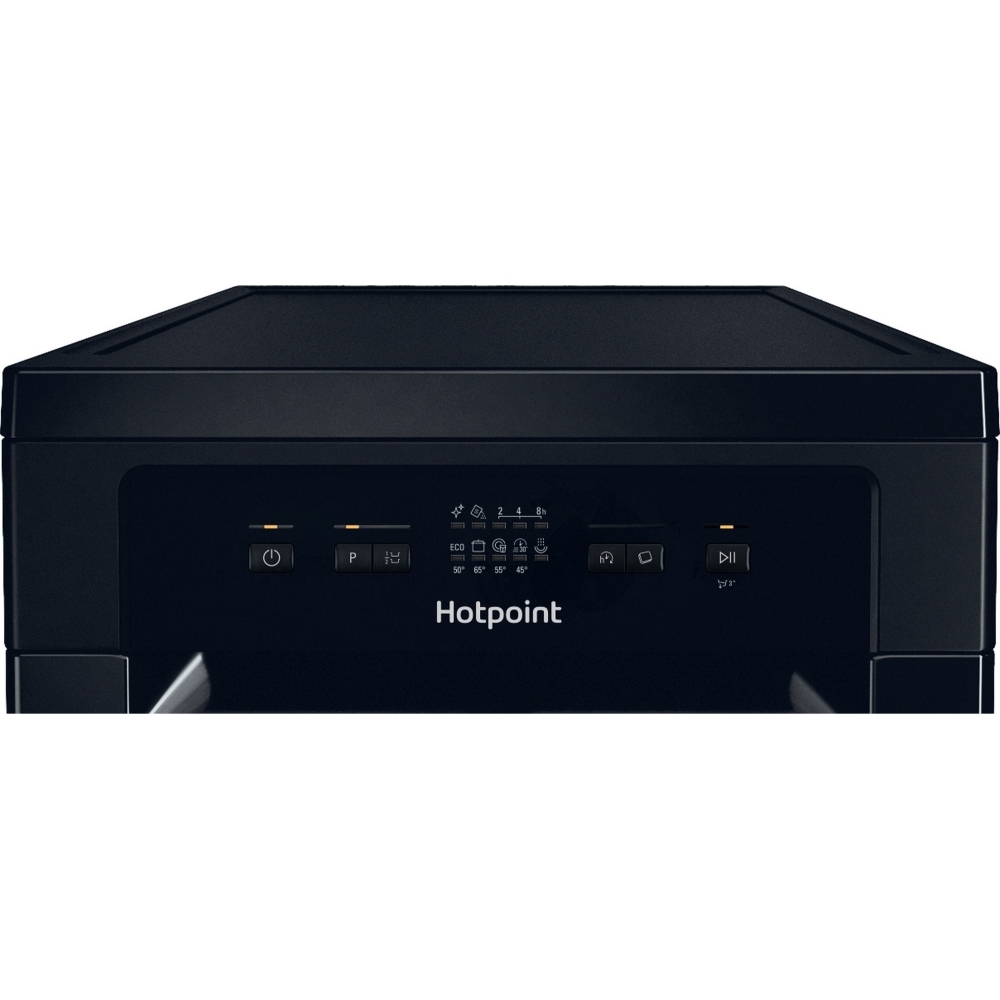 Hotpoint HP2FE10CS90BUK Slimline Dishwasher, 10 Place Settings, Black, E Rated