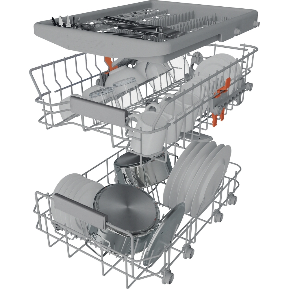 Hotpoint HP4ID11CS80UK Fully Integrated Slimline Dishwasher, 8 Place Settings, D Rated