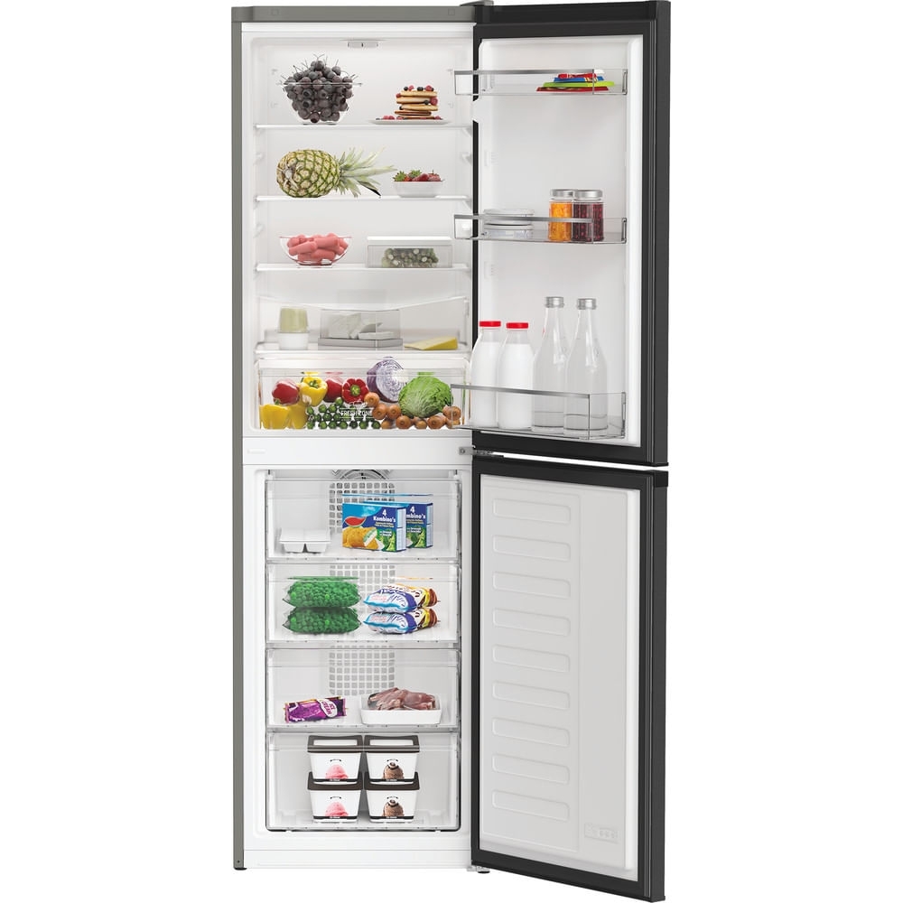 Hotpoint HPKH 1261 XBR4UK No Frost Fridge Freezer, 50/50, Grey, E Rated