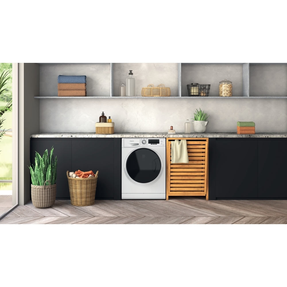 Hotpoint NDD 10748 DA UK Washer Dryer, 10kg/7kg, 1400 Spin, White, C Rated