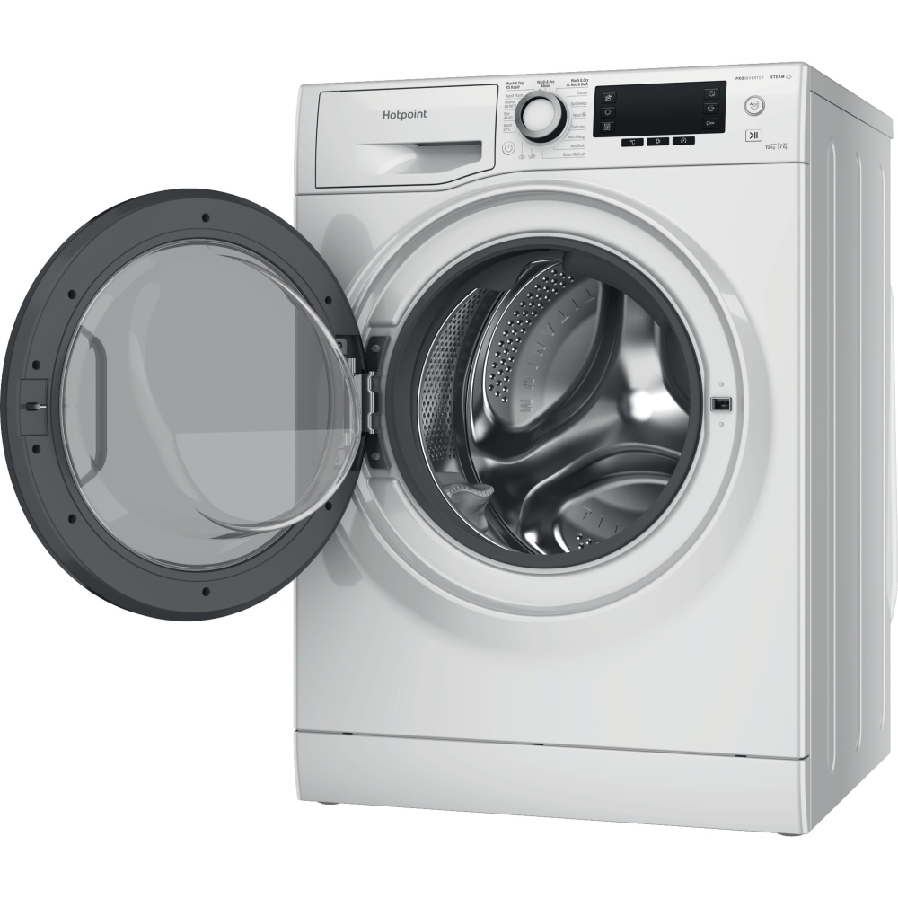 Hotpoint NDD 10748 DA UK Washer Dryer, 10kg/7kg, 1400 Spin, White, C Rated
