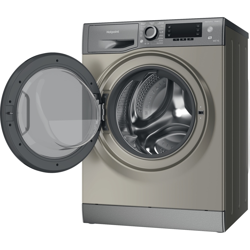 Hotpoint NDD 10748 GDA UK Washer Dryer, 10kg/7kg, 1400 Spin, Grey, C Rated