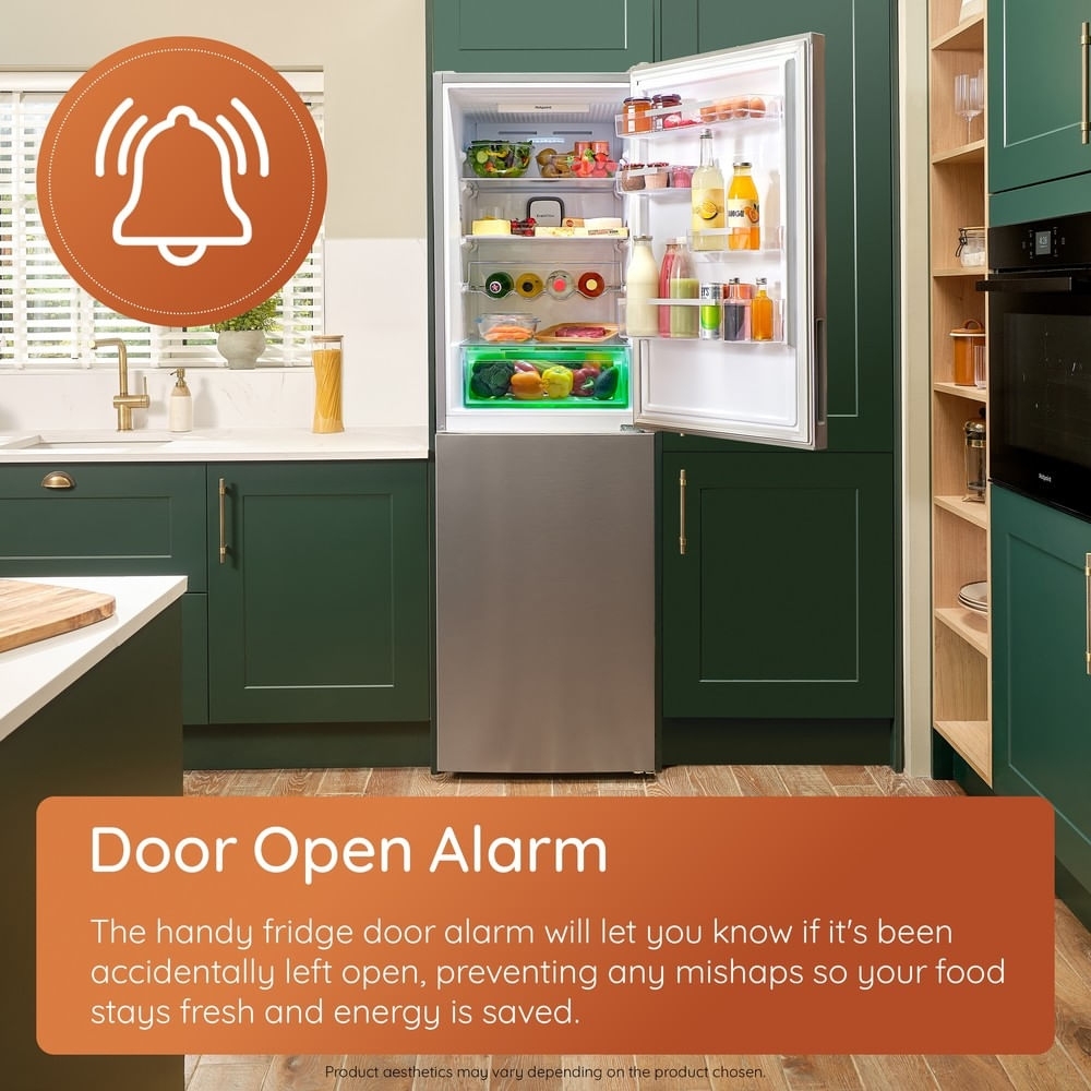 Hotpoint HPKH1262B4UK No Frost Integrated Fridge Freezer, Sliding Hinge, 50/50, White, E Rated