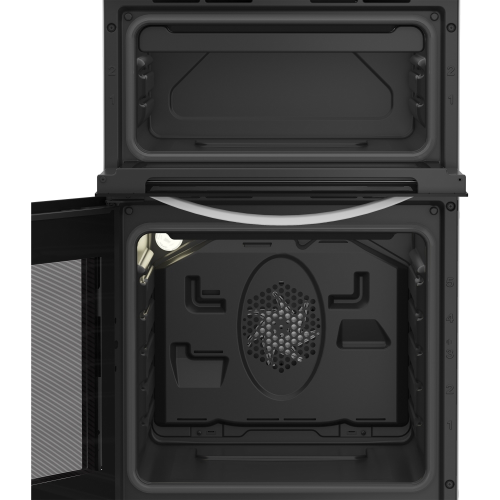 Indesit ITE5EMW Solid Plate Electric Cooker with Separate Grill, White, A Rated