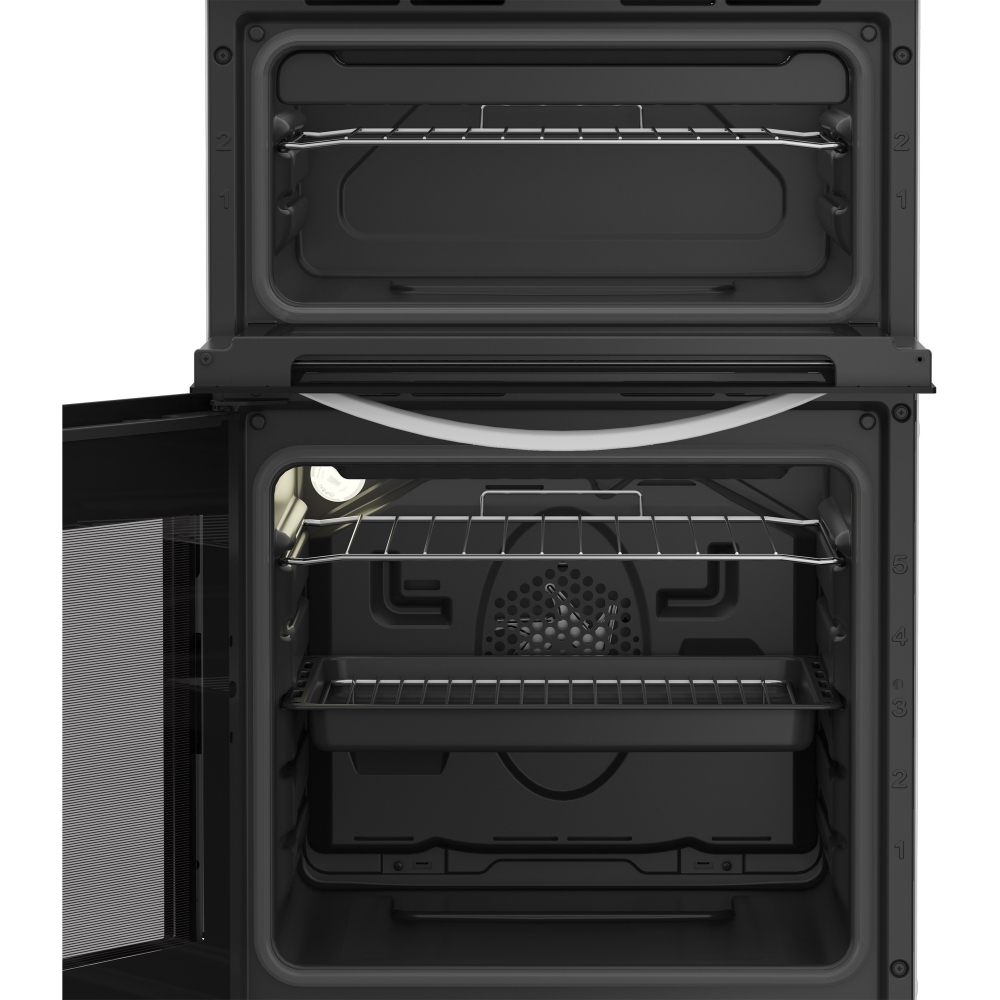 Indesit ITE5EMW Solid Plate Electric Cooker with Separate Grill, White, A Rated