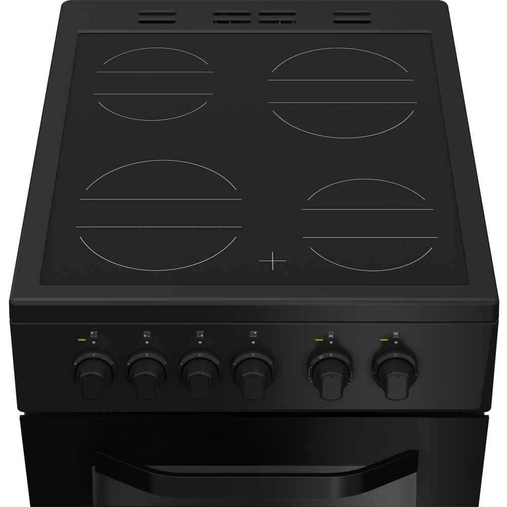 Hotpoint HTE5VCB Ceramic Electric Cooker with Separate Grill, Black, A Rated