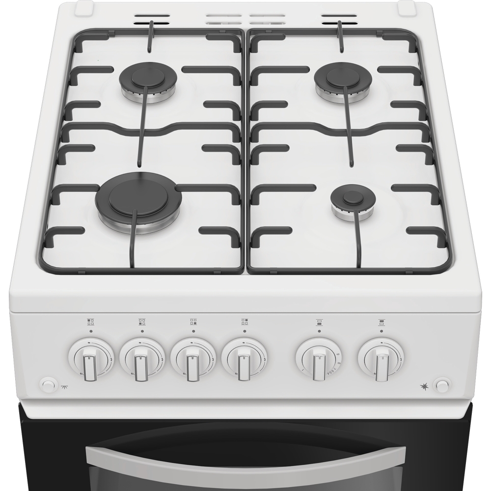 Indesit ITG5GMW Gas Cooker with Separate Grill, White, A+ Rated