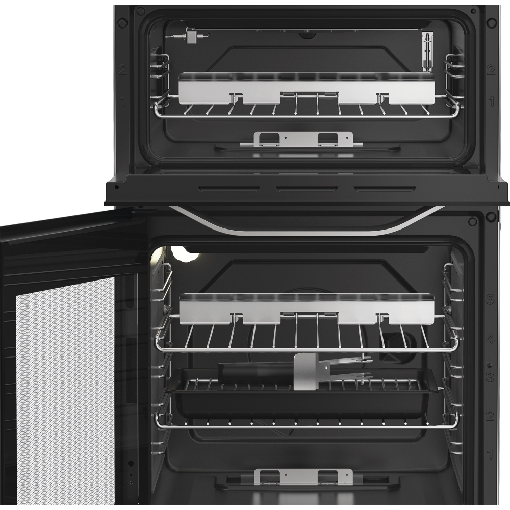 Hotpoint HDG5GDCX Gas Cooker with Double Oven, Stainless Steel, A+ Rated