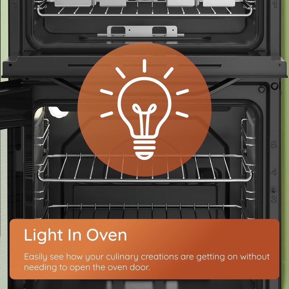 Hotpoint HDG5GCB Gas Cooker with Double Oven, Black, A+ Rated