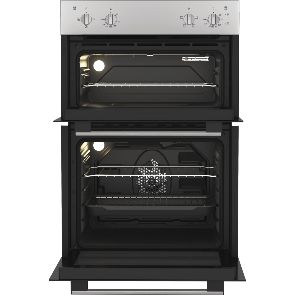 Indesit DII 10N S Built-In Electric Double Oven, Silver, A Rated