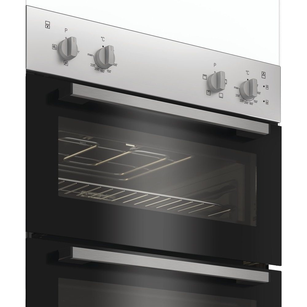 Indesit DII 10N S Built-In Electric Double Oven, Silver, A Rated
