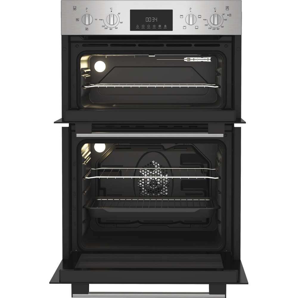 Indesit DII 10D IX Built-In Electric Double Oven, Stainless Steel, A Rated