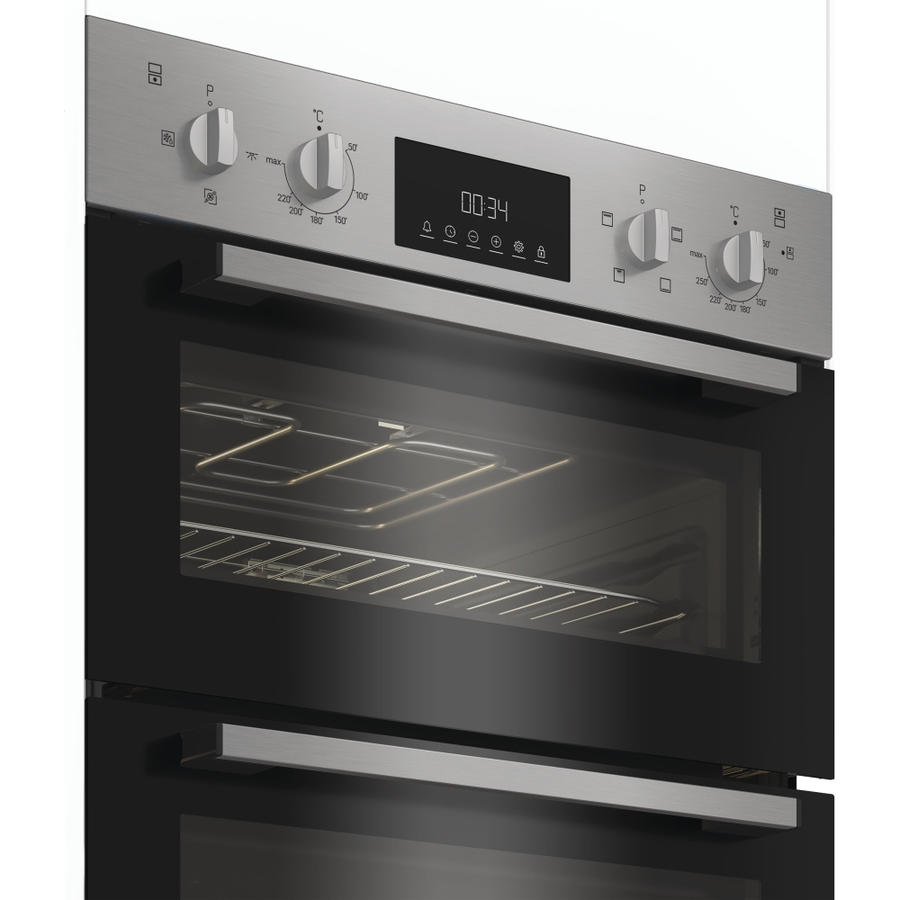Indesit DII 10D IX Built-In Electric Double Oven, Stainless Steel, A Rated