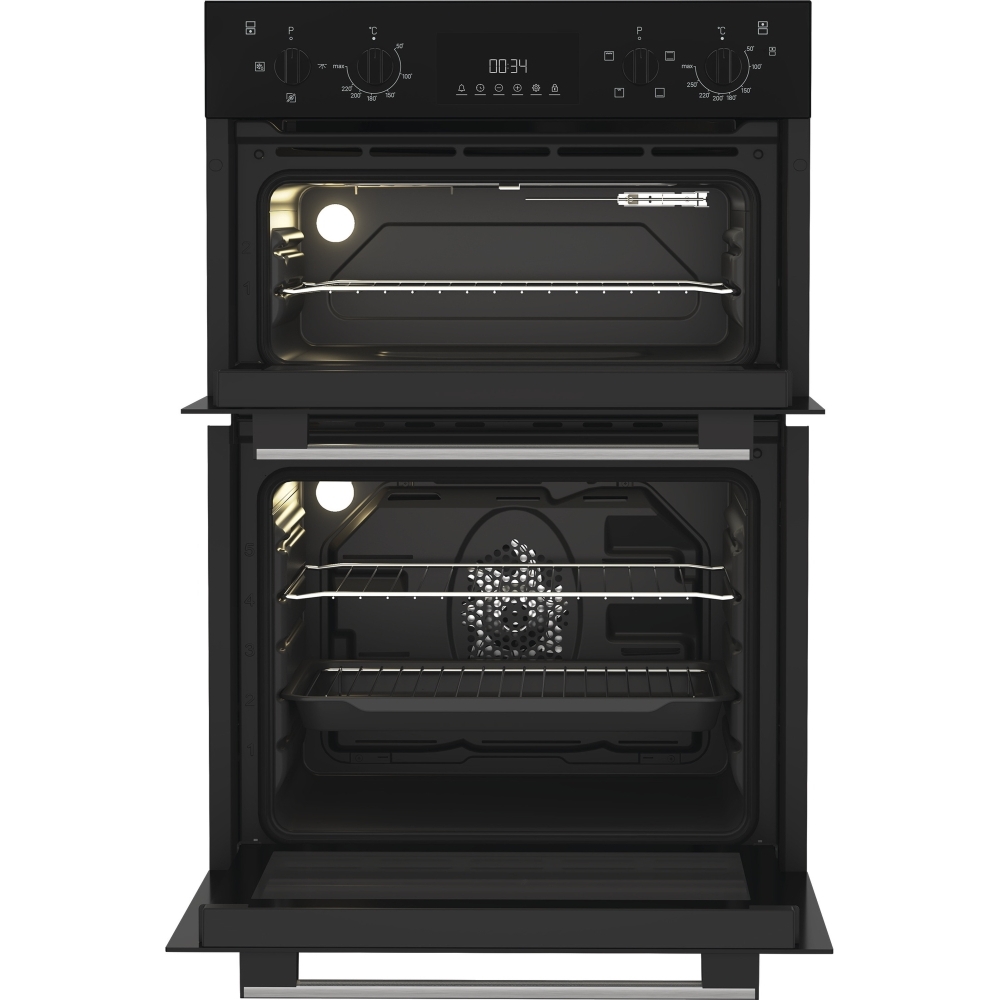 Indesit DII 10D B Built-In Electric Double Oven, Black, A Rated
