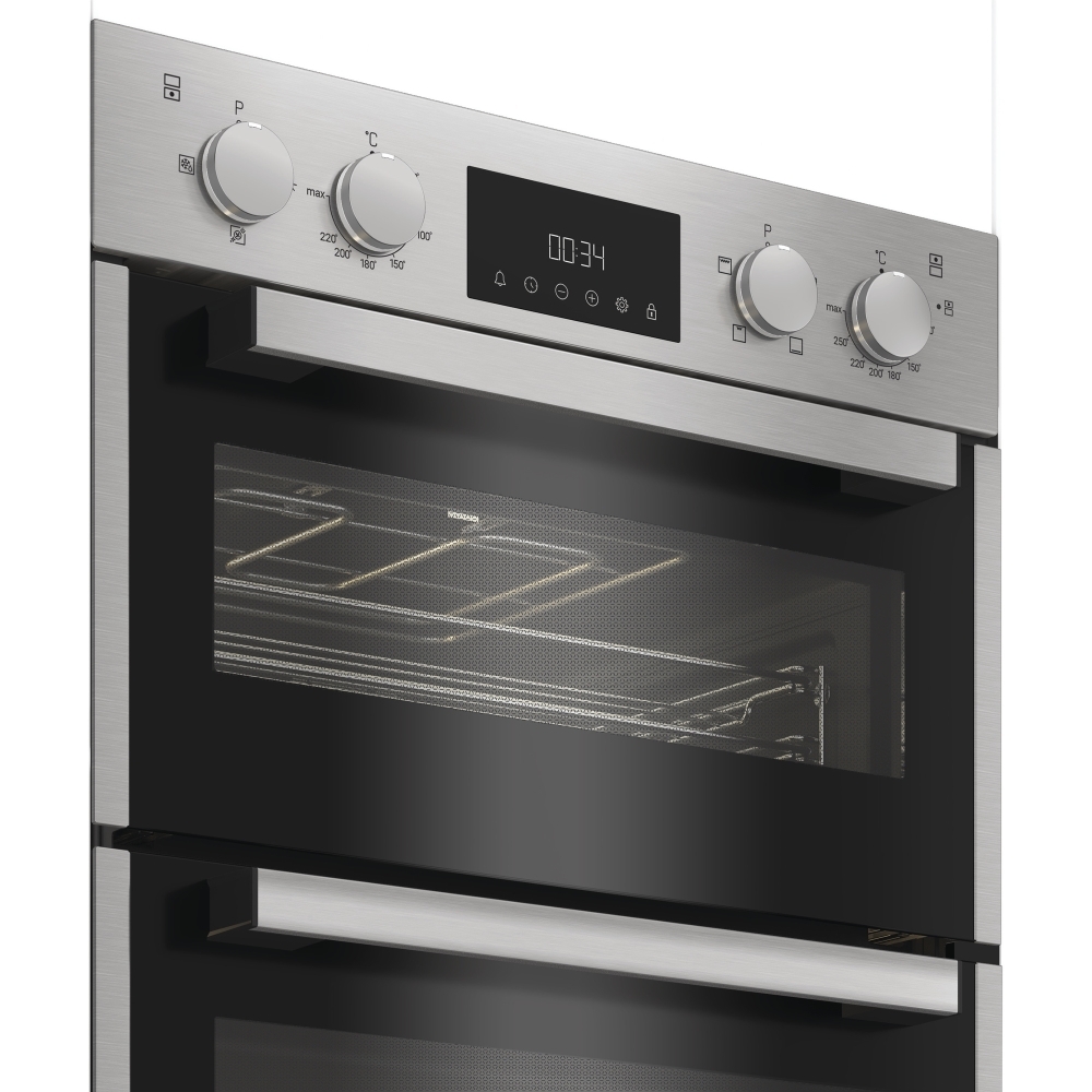 Hotpoint DIH 10D IX Built-In Electric Double Oven, Stainless Steel, A Rated