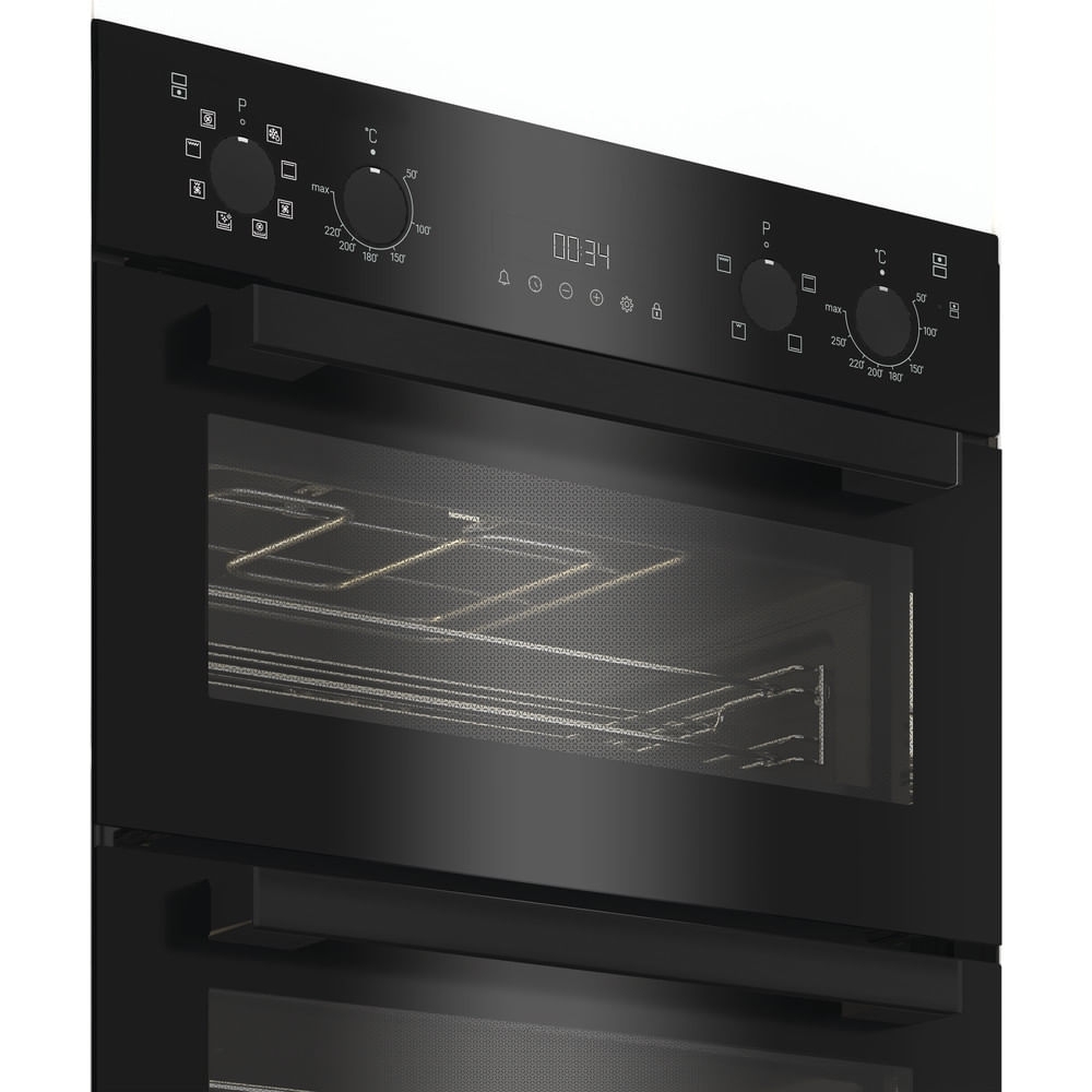 Hotpoint DIH 82G1A B Built-In Electric Double Oven, Black, A Rated