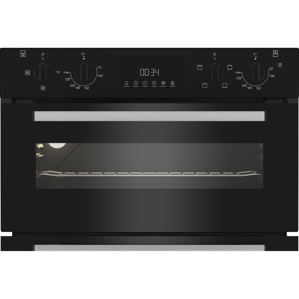 Indesit DUI 10D B Built-Under Electric Double Oven, Black, A Rated