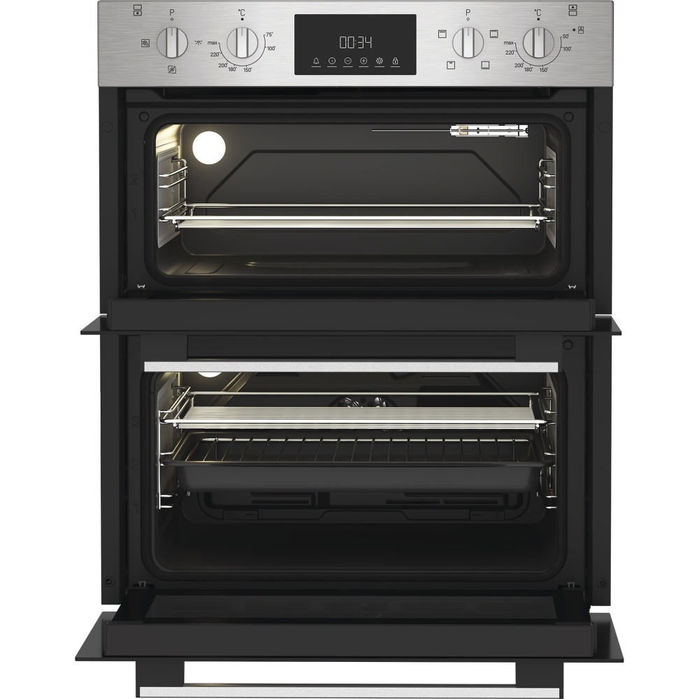 Indesit DUI 12D IX Built-Under Electric Double Oven, Stainless Steel, A Rated