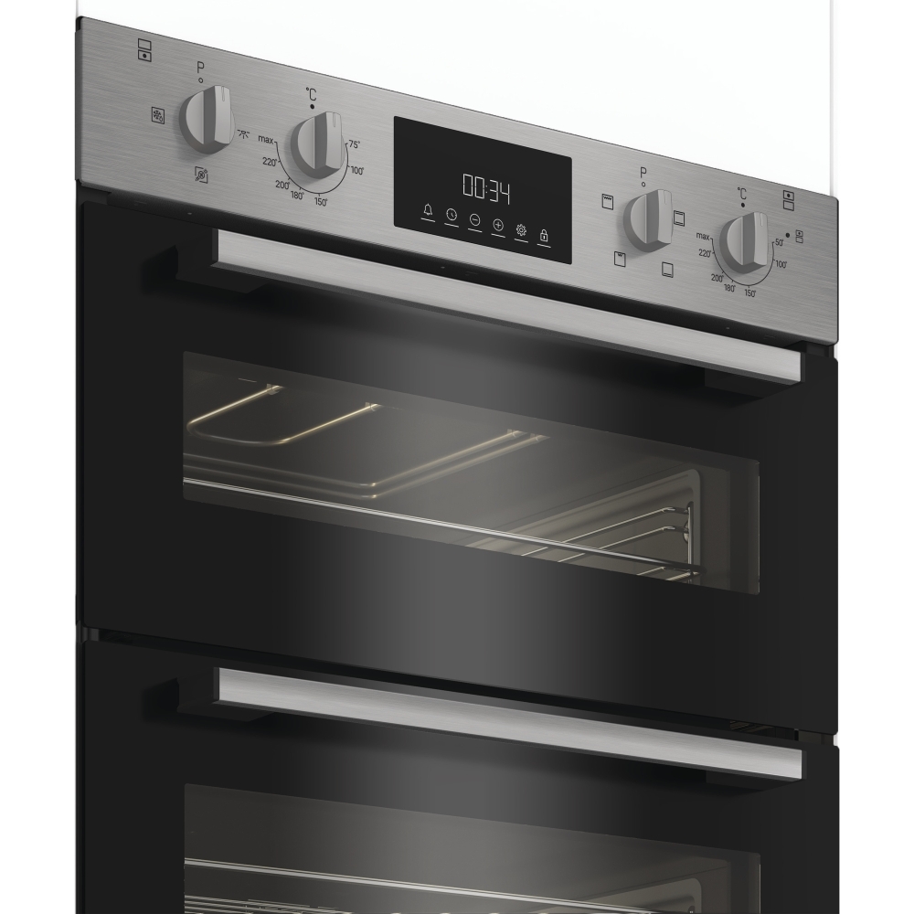 Indesit DUI 12D IX Built-Under Electric Double Oven, Stainless Steel, A Rated