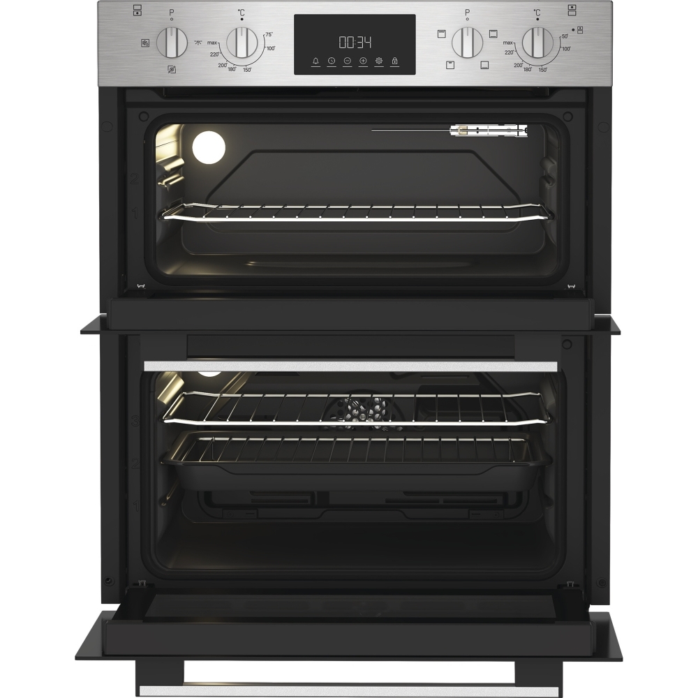 Indesit DUI 10D IX Built-Under Electric Double Oven, Stainless Steel, A Rated
