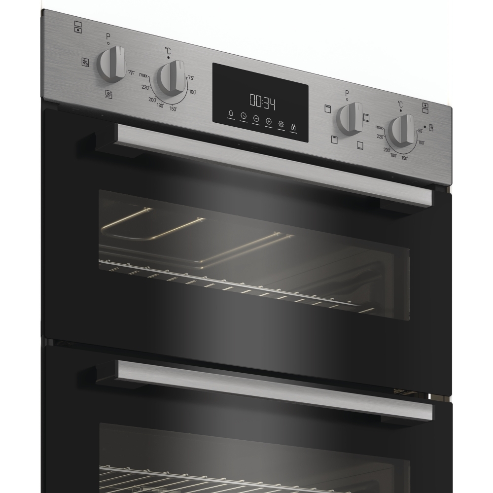 Indesit DUI 10D IX Built-Under Electric Double Oven, Stainless Steel, A Rated