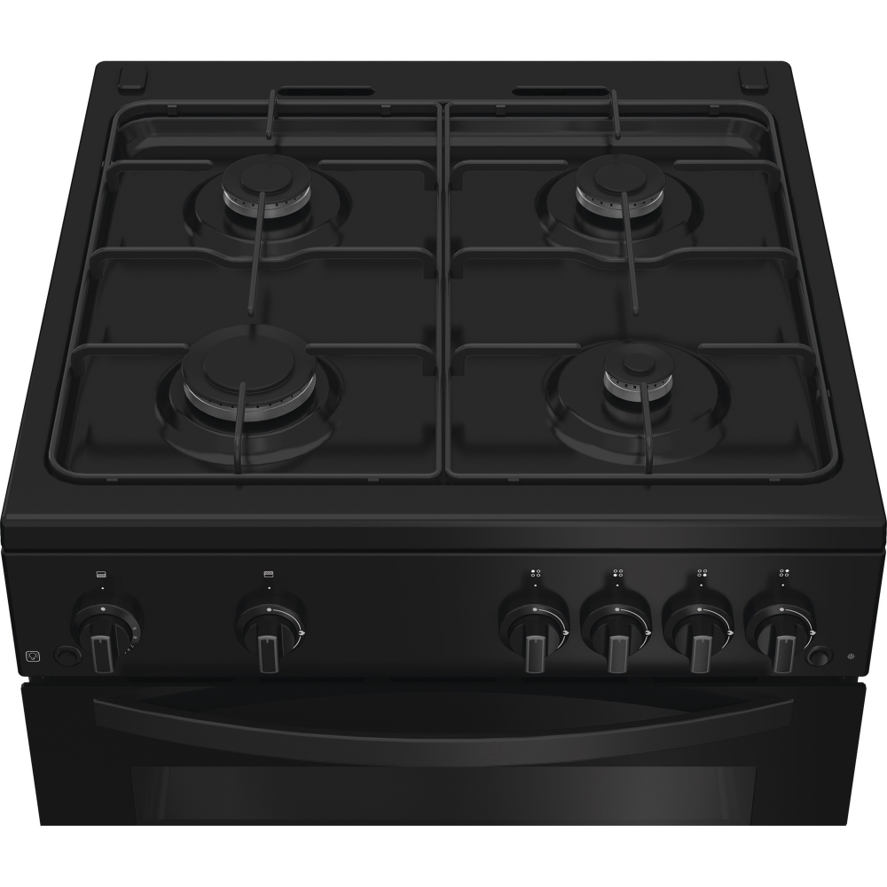 Indesit ITG6GB Gas Cooker with Separate Grill, Black, A+ Rated