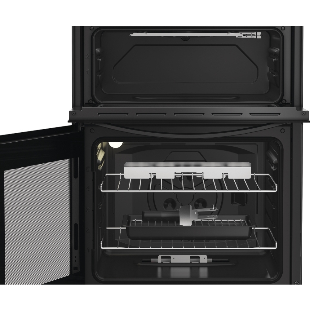 Indesit ITG6GB Gas Cooker with Separate Grill, Black, A+ Rated