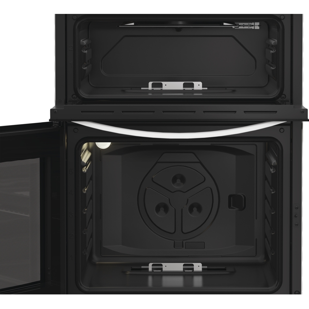 Indesit IDG6GW Gas Cooker with Double Oven, White, A+ Rated