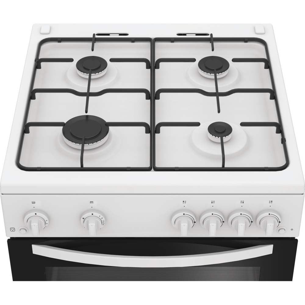 Indesit IDG6GW Gas Cooker with Double Oven, White, A+ Rated