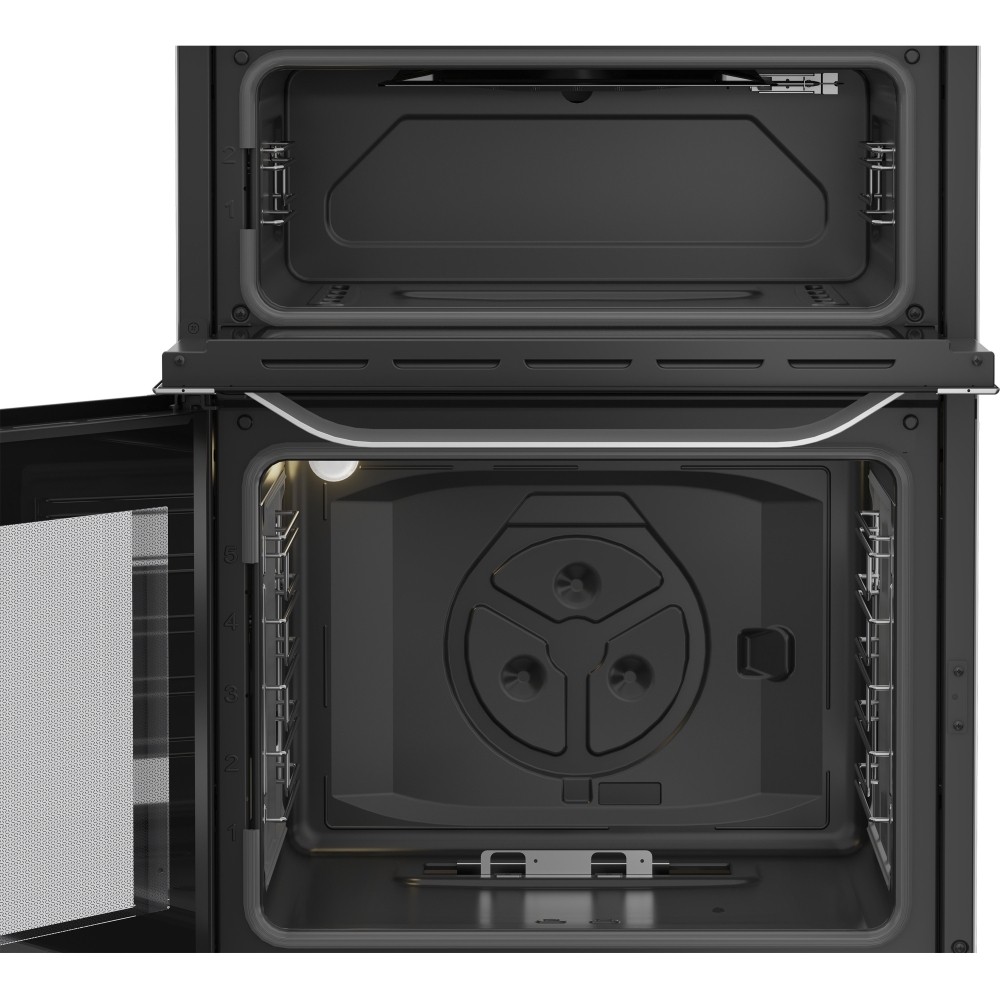 Hotpoint HDG6GDCX Gas Cooker with Double Oven, Stainless Steel, A+ Rated