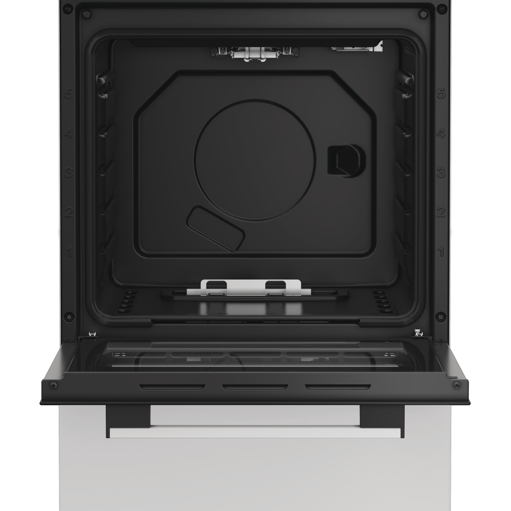 Indesit I5G1KMW Gas Cooker with Single Oven, White, A Rated