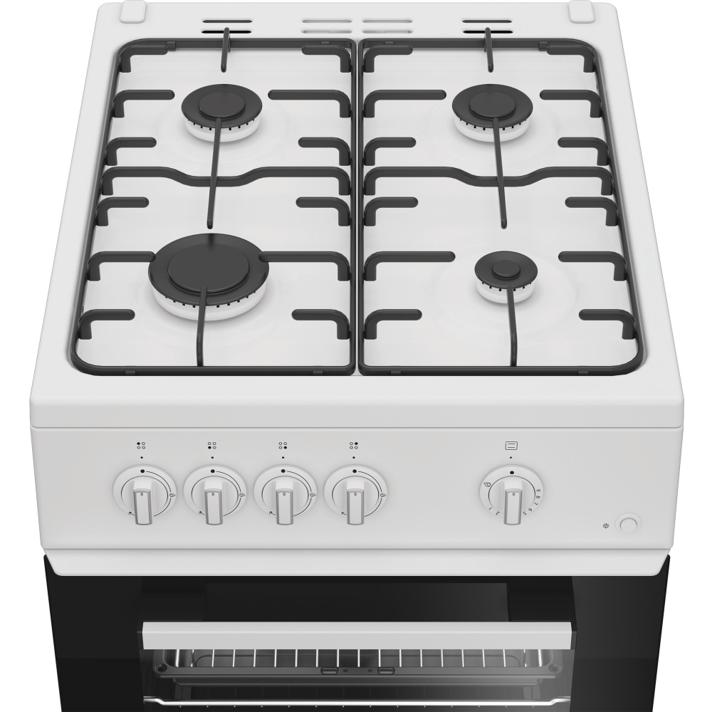 Indesit I5G1KMW Gas Cooker with Single Oven, White, A Rated