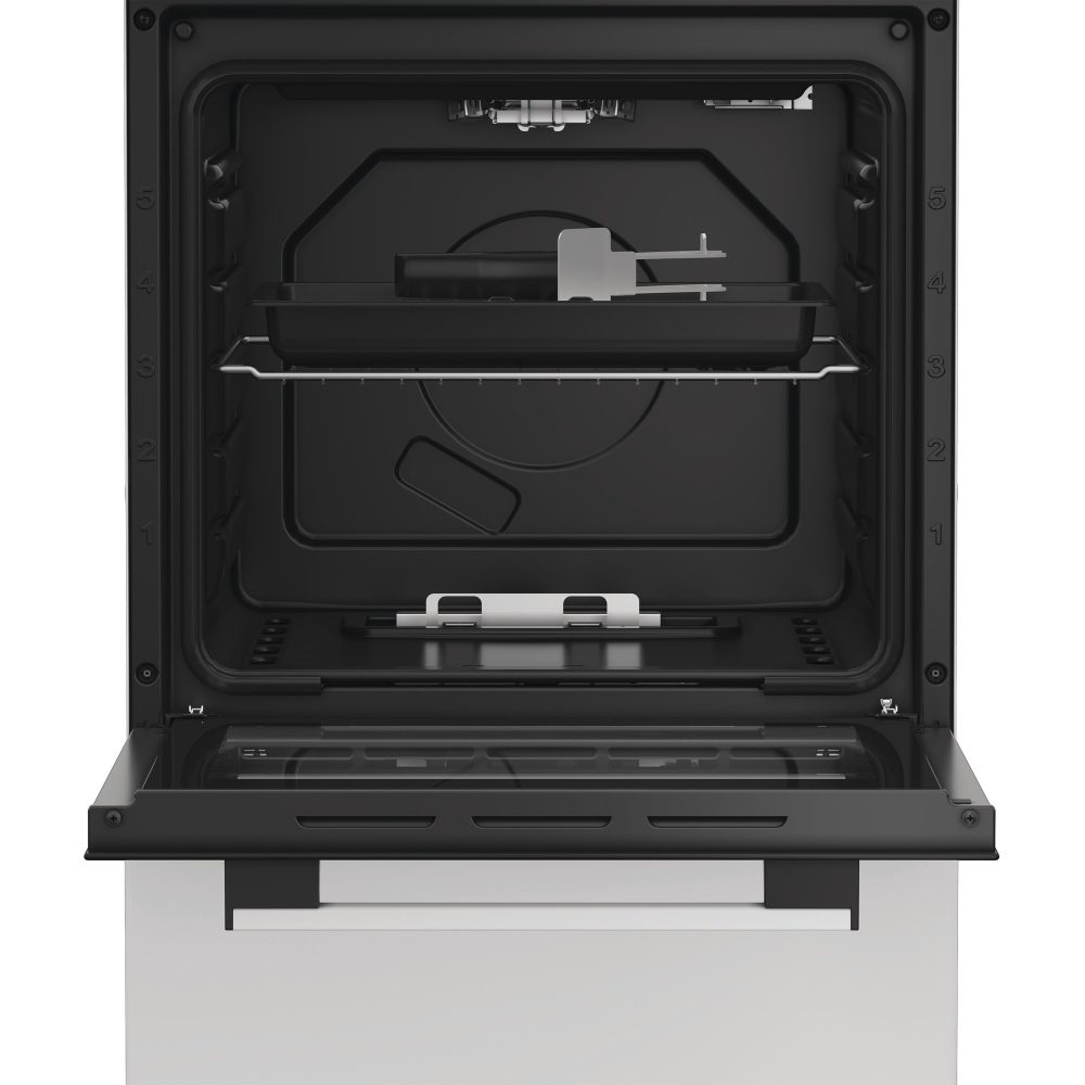 Indesit I5G1KMW Gas Cooker with Single Oven, White, A Rated