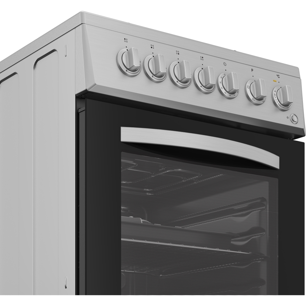 Indesit I5G3PMX Dual Fuel Cooker with Single Oven, Stainless Steel, A Rated