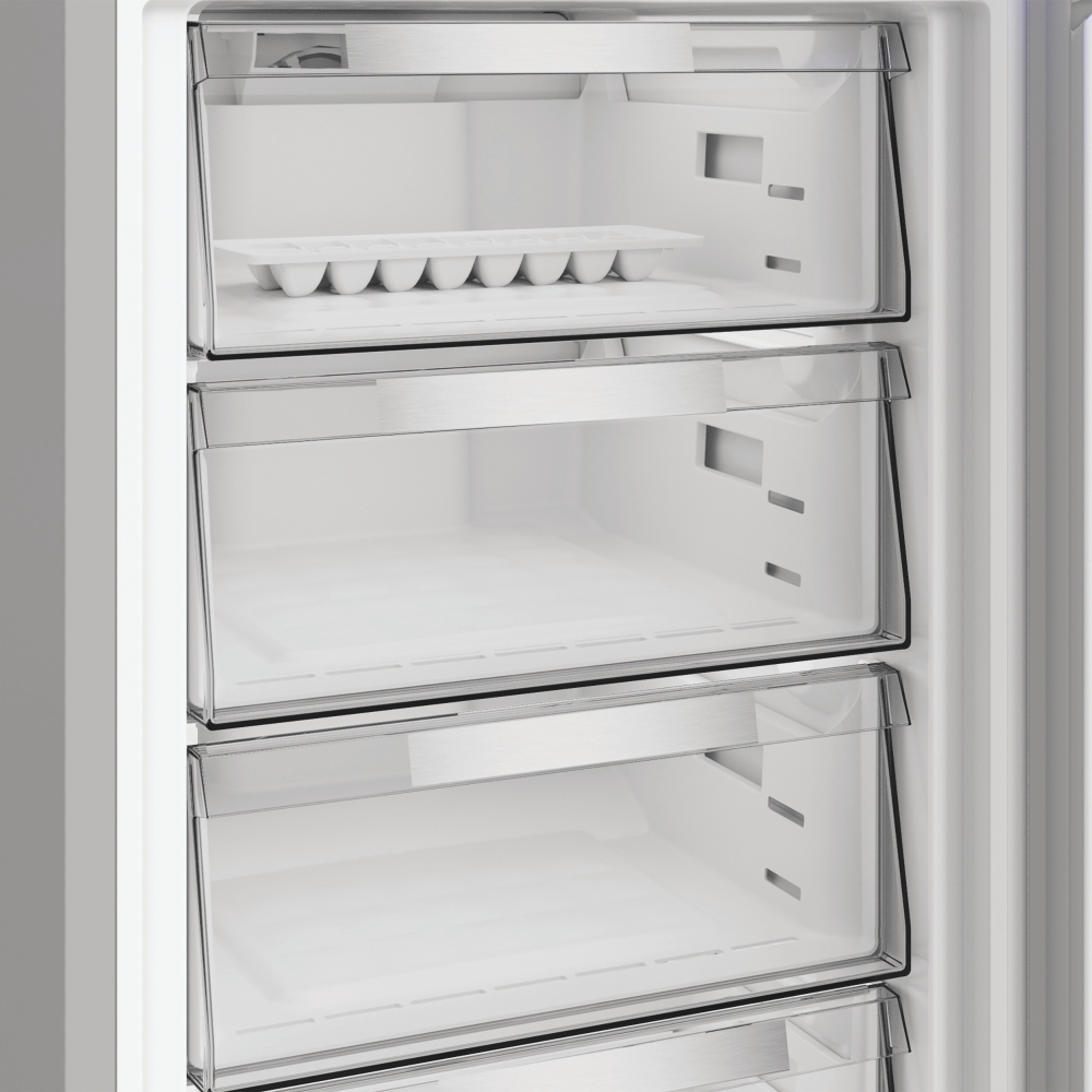 Hotpoint HPKF 6353 XP4UK Total No Frost Fridge Freezer, 50/50, Silver, E Rated