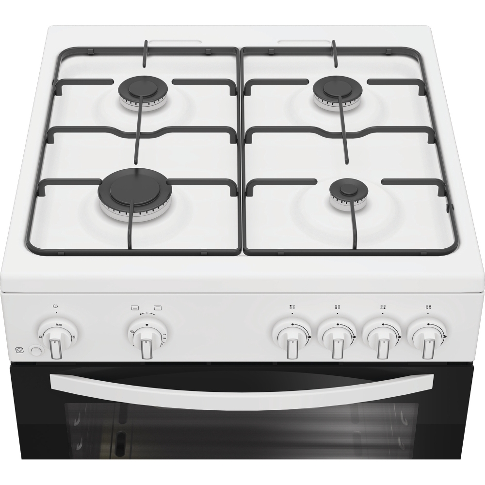 Indesit I6GGMMW/UK Gas Cooker with Single Oven, White, A Rated