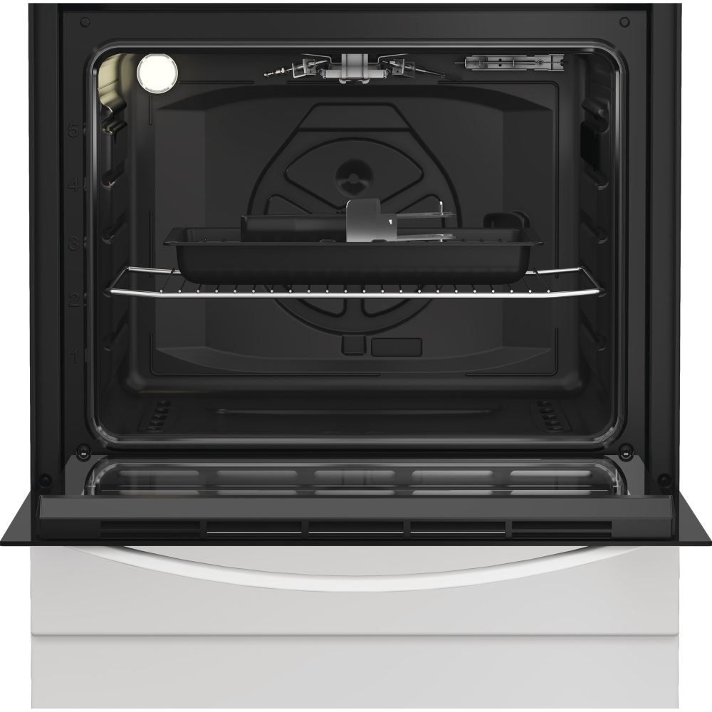 Indesit I6GGMMW/UK Gas Cooker with Single Oven, White, A Rated