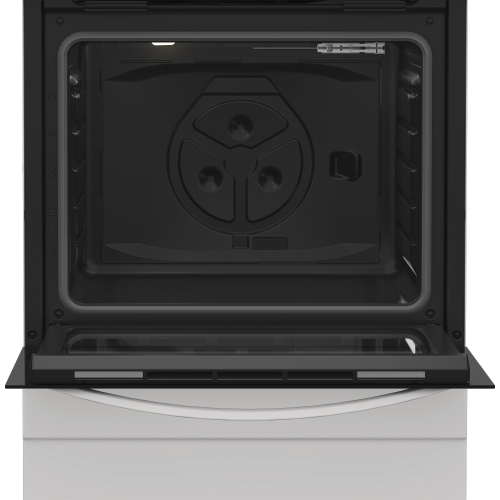 Indesit I6G3PMW/UK Dual Fuel Cooker with Single Oven, White, A Rated