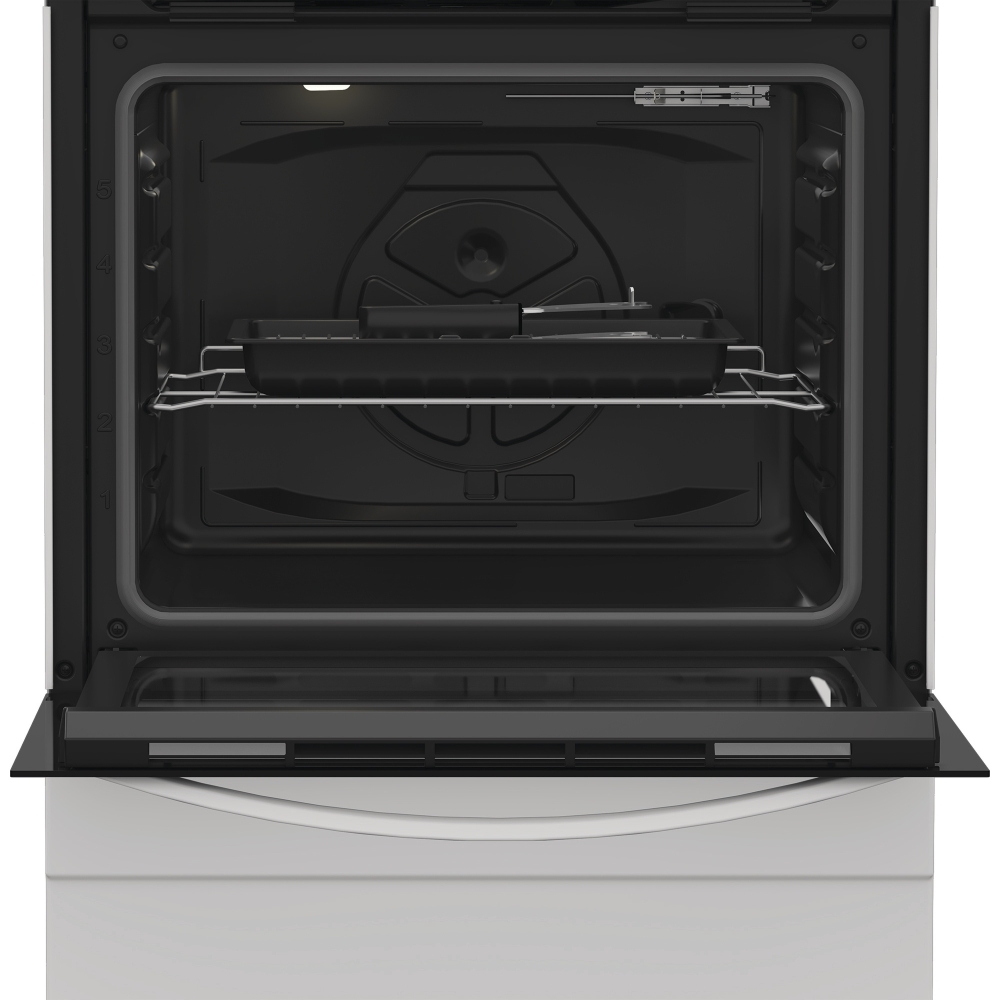 Indesit I6G3PMW/UK Dual Fuel Cooker with Single Oven, White, A Rated