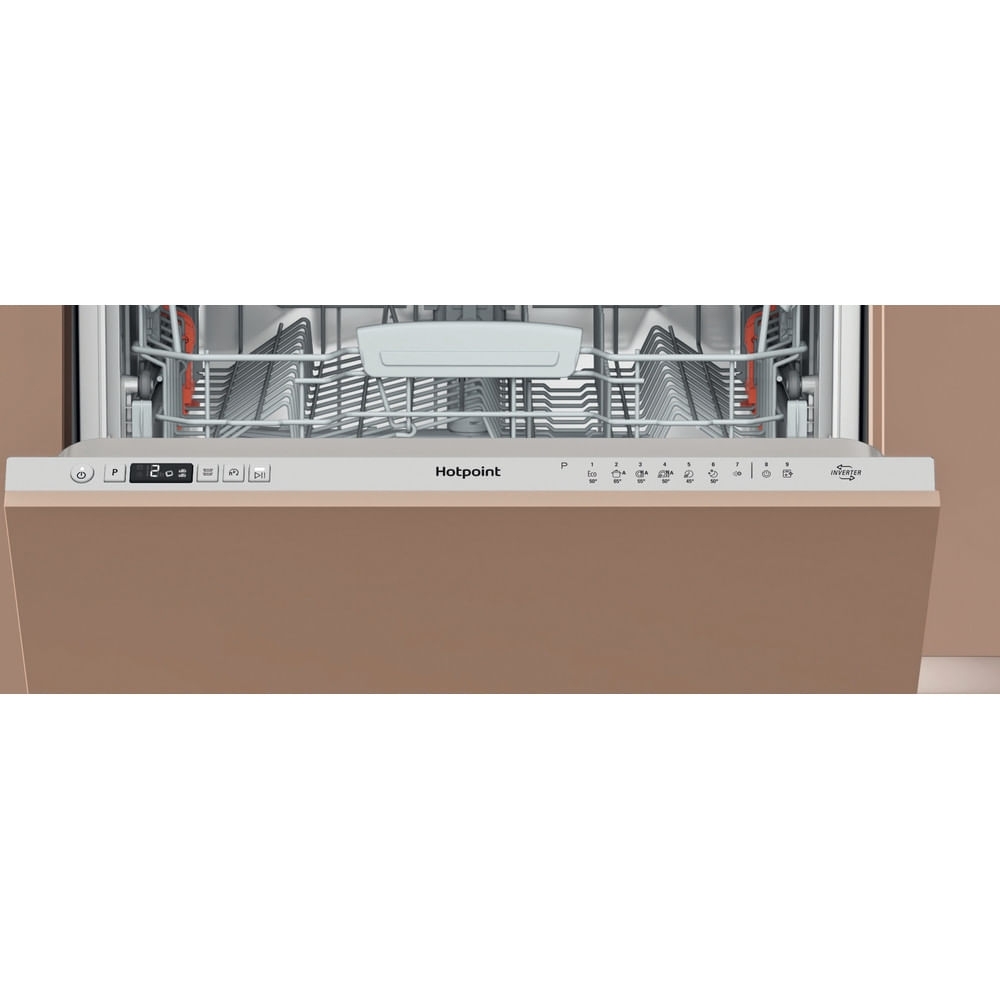 Hotpoint H2IC14BN7A0UK Dishwasher, 14 Place Settings, Silver, C Rated