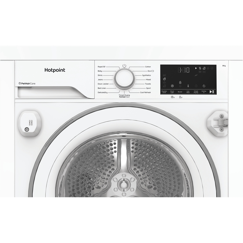 Hotpoint C HK 83M WW UK Integrated Heat Pump Tumble Dryer, 8kg, White, A++ Rated