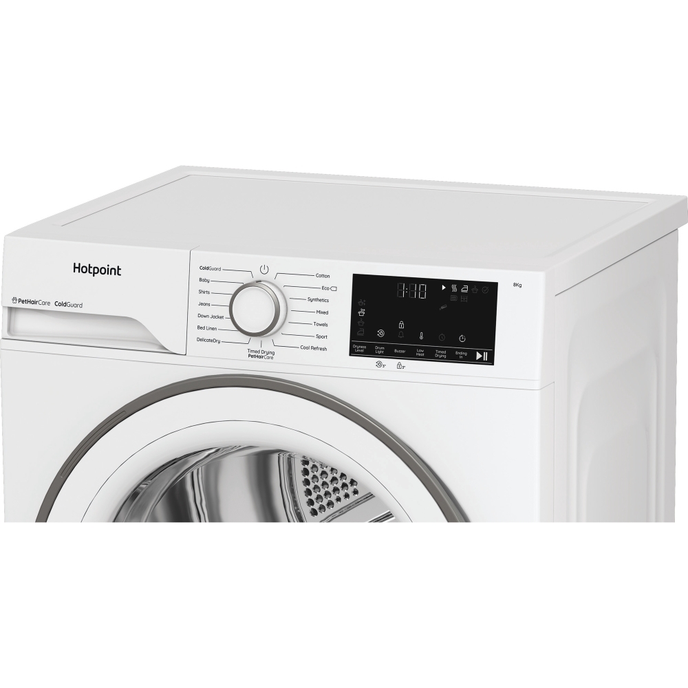 Hotpoint C HSD 82M WW UK Heat Pump Tumble Dryer, 8kg, White, A+ Rated