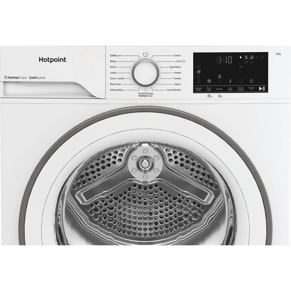 Hotpoint C HSD 82M WW UK Heat Pump Tumble Dryer, 8kg, White, A+ Rated