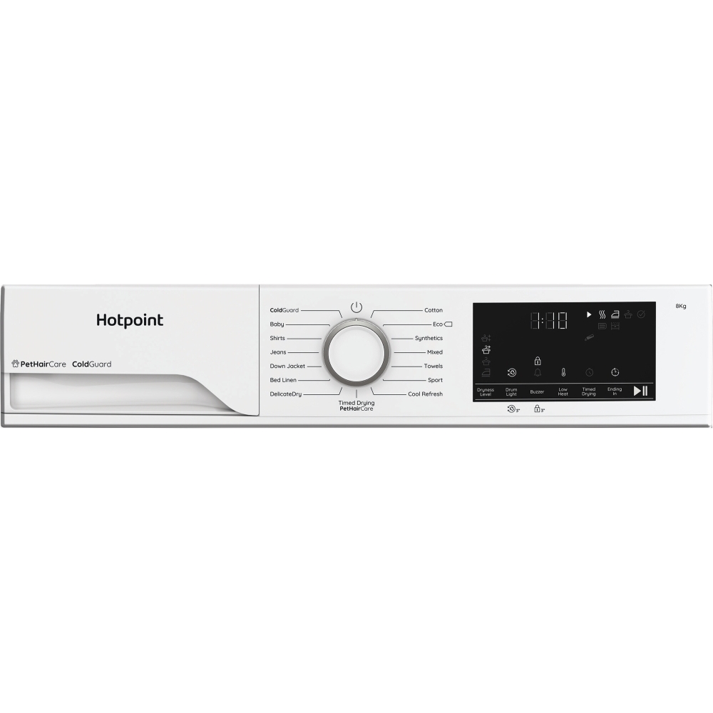 Hotpoint C HSD 82M WW UK Heat Pump Tumble Dryer, 8kg, White, A+ Rated