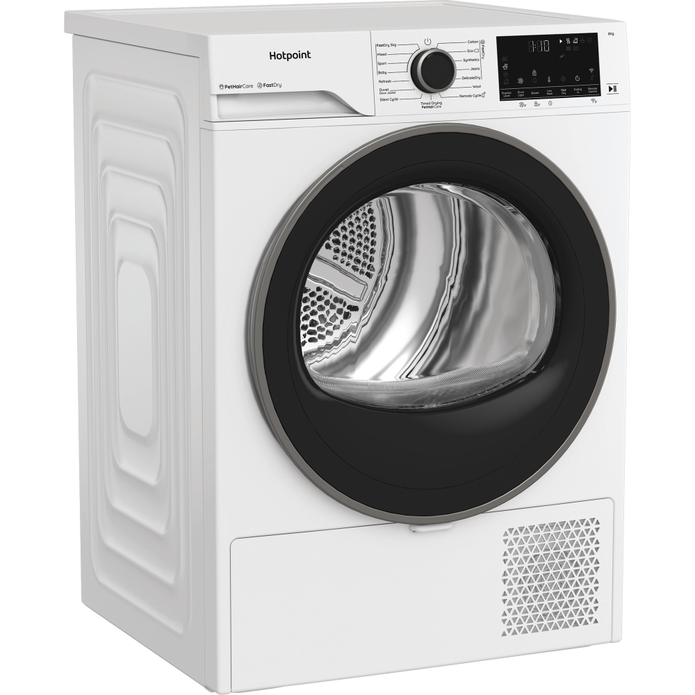 Hotpoint C HD 84M WBS UK Heat Pump Tumble Dryer, 8kg, White, A+++ Rated