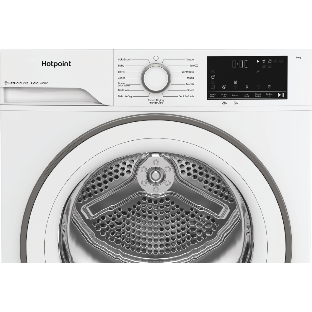 Hotpoint C HD 93M WW UK Heat Pump Tumble Dryer, 9kg, White, A++ Rated