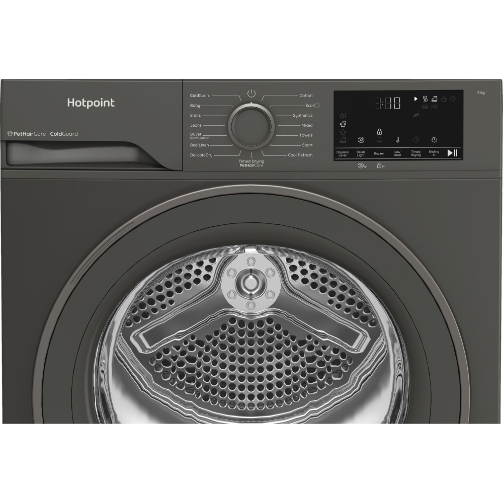 Hotpoint C HD 93M GG UK Heat Pump Tumble Dryer, 9kg, Grey, A++ Rated