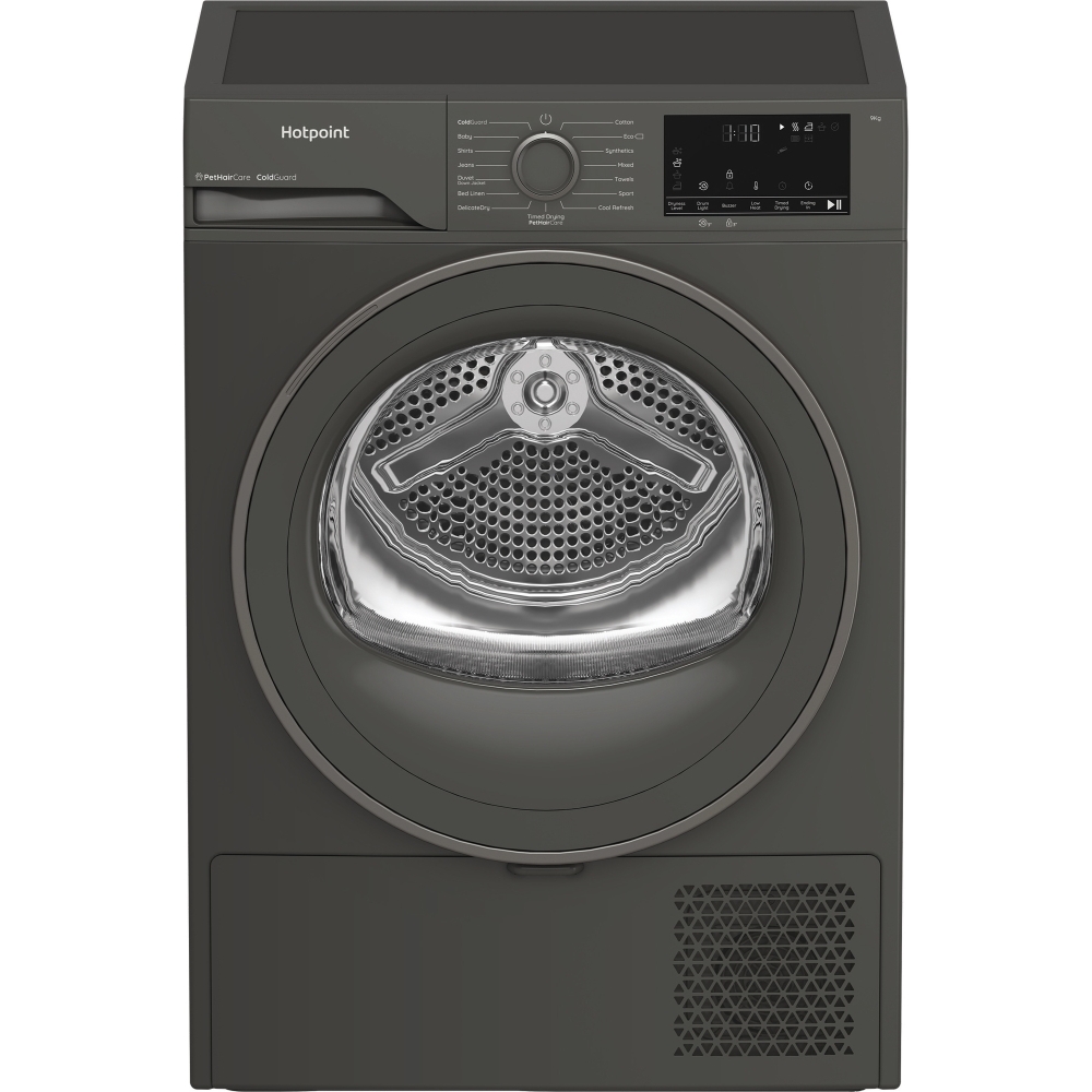 Hotpoint C HD 93M GG UK Heat Pump Tumble Dryer, 9kg, Grey, A++ Rated