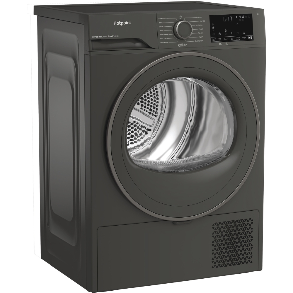 Hotpoint C HSD 82M GG UK Heat Pump Tumble Dryer, 8kg, Grey, A+ Rated